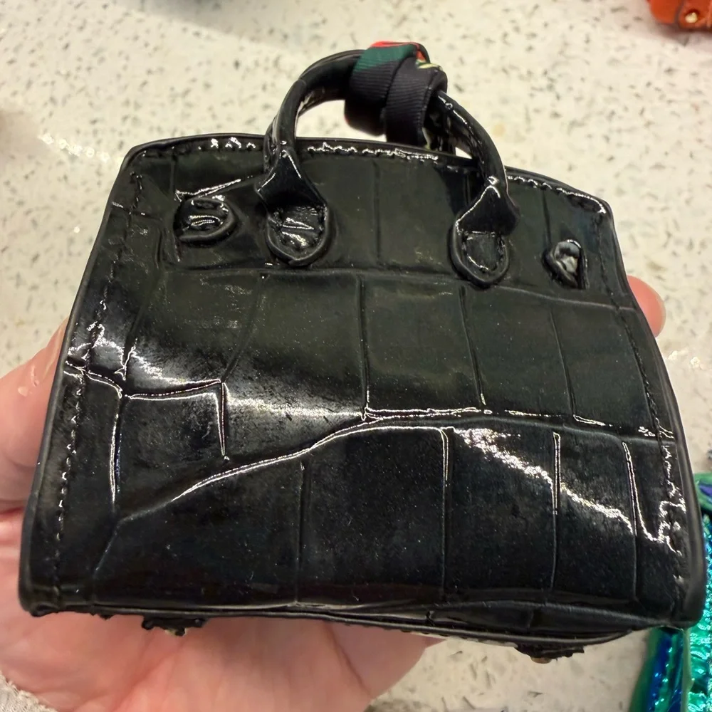 Bundle of 4, Designer Inspired Mini Tote Bags in Beautiful Metallic Colors - Picture 3 of 16